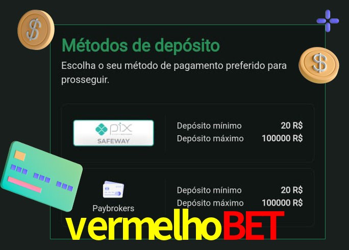O cassino vermelhobet oferece uma grande variedade de métodos de pagamento