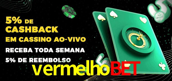 Promoções do cassino ao Vivo vermelhobet